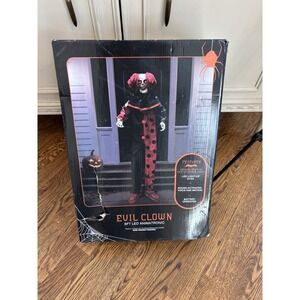 Evil Clown Animatronic Halloween Prop 6ft LED Eyes Sound Motion Prop NEW